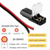 20pcs Pluggable LED Wire Connectors, 2 Pin 2 Way Universal Compact Wire Terminals, Quick Splice Wire Wiring Connector for AWG 20-24, No Stripping Connectors - #HSKIT-18020