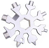 18-in-1 Snowflake MultiTool bottle opener keychain screw driver set - Silver- #TOKIT-99182