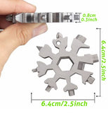 18 in 1 Snowflake MultiTool bottle opener keychain screw driver set -Black - #TOKIT-99181