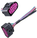 Genuine 14 Pin Plug Pigtail Xenon Headlight Connector For AUDI Q5 A4 1J0973737 - #24914-47101