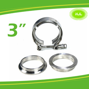 3" Exhaust Pipe Clamp Vband Mild Steel flanges Clamp Strong T-bolt 304 stainless - #TOKIT-99030