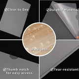 12PCS L-Type Clear Documents Folder A4 File Folders Clear Project Pocket - #OFFIC-00012