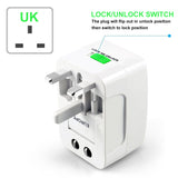 Universal Travel Adapter Worldwide Power Plug Wall AC Adaptor with 2 x USB Ouput - #AD-W001