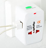 Universal Travel Adapter Worldwide Power Plug Wall AC Adaptor with 2 x USB Ouput - #AD-W001