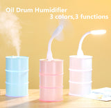 Multi Function Led Air Humidifier Aroma Diffuser Cute Oil Drum w/USB Light & Fan - #ASSRY-70600