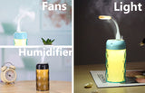 Multi Function Led Air Humidifier Aroma Diffuser Crystal Bottle w/USB Light&Fan - #ASSRY-70700