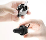 Air Freshener Car Solid Air Purifier Aroma Propeller Shape Deco+Gift box-Silver - #ASSRY-70814