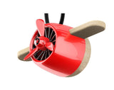Nature Wood Diffuser Aroma Propeller Design w/leather hanging strap+Gift Box-Red - #ASSRY-70831