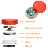 2 PCS Car Door Warning Light 5 LED Wireless Safety Anti collision Alarm Lamp - #ASSRY-73662