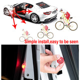 4 PCS Car Door Warning Light 5 LED Wireless Safety Anti collision Alarm Lamp - #ASSRY-73664