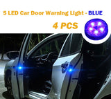 4 PCS Car Door Warning Light 5 LED Wireless Safety Anti collision Alarm Lamp - #ASSRY-73664