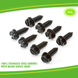 Black License Plate Screw fastener kit size 1/4-14-3/4" 3/8" hex slotted head - #TOKIT-99040