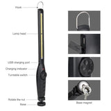 COB LED Rechargeable Work Light USB Hand Torch Inspection Magnetic Lamp Flexible - #TOKIT-04000