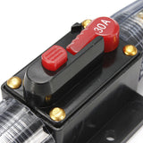 12V DC 30A Car Audio Circuit Breaker Inline Fuse for 12V System Protection 30AMP - #FUSEO-70160