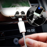 Universal Air Vent Gravity Auto Lock Metal Car Holder For 4-6” Phones-Silver - #GCH-3303