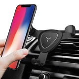 Universal Air Vent Gravity Auto Lock Metal Car Phone Holder For 4-6” Phone-Black - #GCH-3301