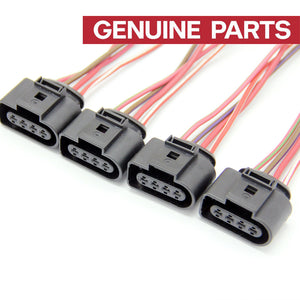 Genuine 4 PCS 4-Pin Ignition Coil Connector Harness Plug Replacement for VW Golf Audi Q5 Q7 8K0973724 - #HJ-24923-IGW