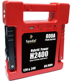 Super Compact 26000mAh 12/24V switchable Heavy Duty battery Jump Starter w/Lamp 800A Peak Current - #H2400