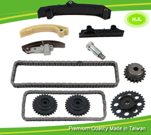 Timing Chain Kit w/ Upper Double Row Chain Fits VW Jetta Golf Passat 2.8L V6 SOHC VR6 AAA 1995-99 with Gears #HJ-24040