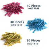 100 Pcs Insulated Heat Shrink Waterproof Butt Connectors Wire Electrical 22-10GA - #HSKIT-18221