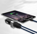 Mini Dual USB Port Car Charger 12-24V 2.4A Output For Smart Phone Tablet Black - #KC-2U09