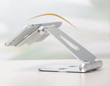 Foldable Smart Phone/Tablet (3-10”)Stand Aluminum alloy Angle-Adjustable-Silver - #MOBIL-91973