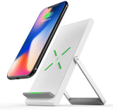 Foldable Stand Qi Wireless Charger For iPhone X XR XS 8 8Plus, Samsung S6-S9 - #MOBIL-9000