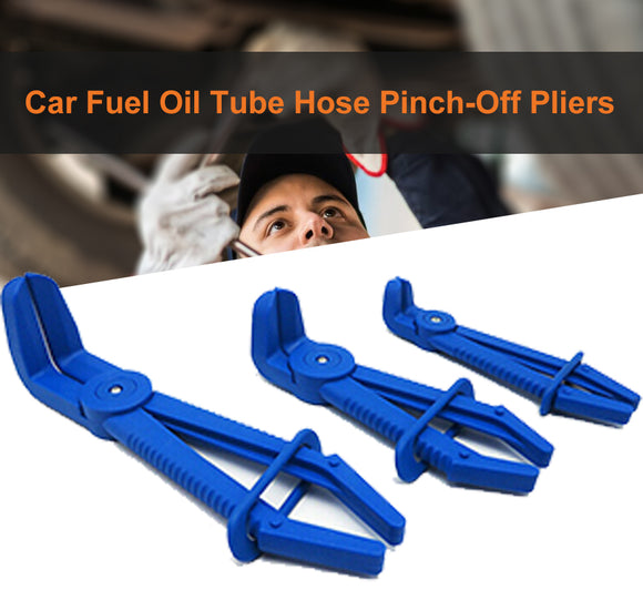 3PCS Set Car Fuel Oil Tube Hose Pinch-Off Pliers Fuel Lines Sealing Curve Clamps