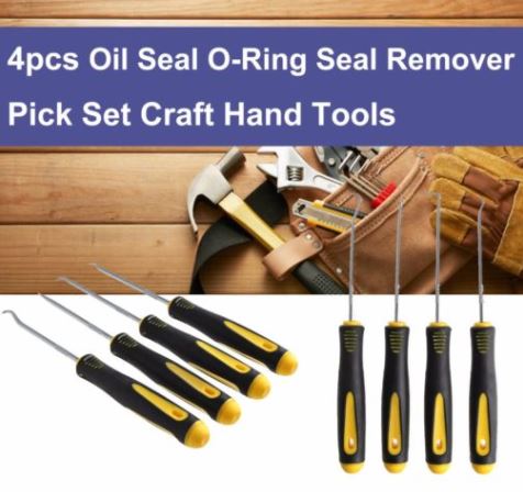 4 Pcs/Set Durable Car Hook Oil Seal O-Ring Seal Remover Pick Set Craft Hand Tools - #TOKIT-99844
