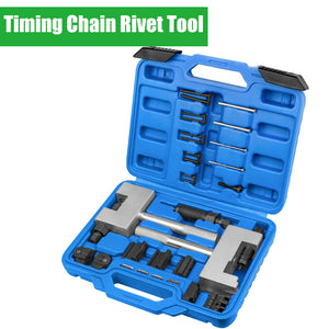 Timing Chain Rivet Tool Kit Compatible with Mercedes Benz M271 M272 M273 M274 M276 Chrysler Jeep, Engine Timing Chain Assembly/Separating/Locking Tool Set - #TOKIT-32007