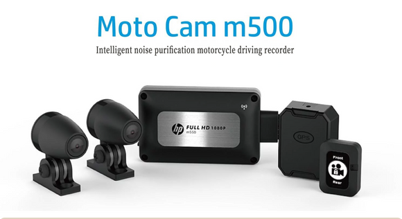HP motorcycle dash cam HD1080P dual 120° lens Wifi waterproof dash cam motorbike - #M500
