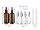 8PCS 2oz Amber Glass Small Spray Bottles Misty spray bottles - #SPRAY-330W0