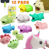 12PCS Cable Bites Animals Phone Cable Protector Cord Cute Animal Phone Accessory Protects Cable Accessory - #MOBIL-21120