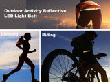 Cycling Outdoor Activity Reflective LED Light Belt Remote Control Rechargeable - #ASSRY-80200