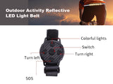 Cycling Outdoor Activity Reflective LED Light Belt Remote Control Rechargeable - #ASSRY-80200